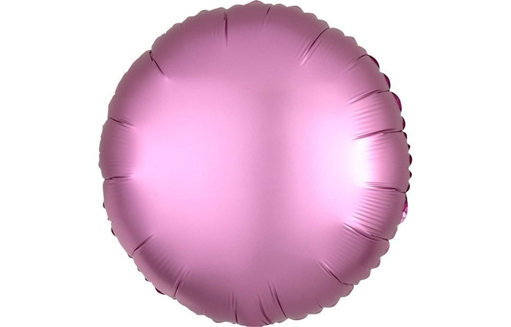 Round - Satin Luxe Flamingo - 18 inch - Anagram