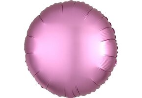 Round - Satin Luxe Flamingo - A18"/45cm