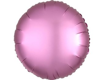 Round - Satin Luxe Flamingo - A18"/45cm