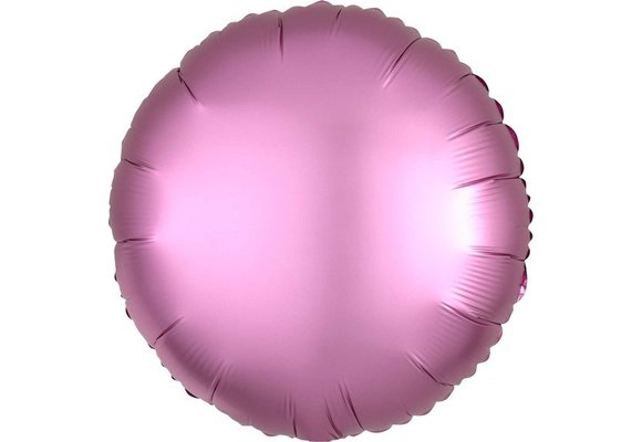 Round - Satin Luxe Flamingo - A18"/45cm