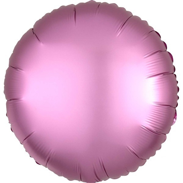 Round - Satin Luxe Flamingo - A18"/45cm