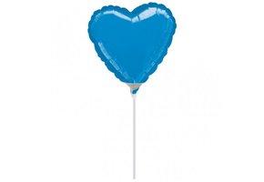 Heart - Blue A9"/22cm - 4 stuks