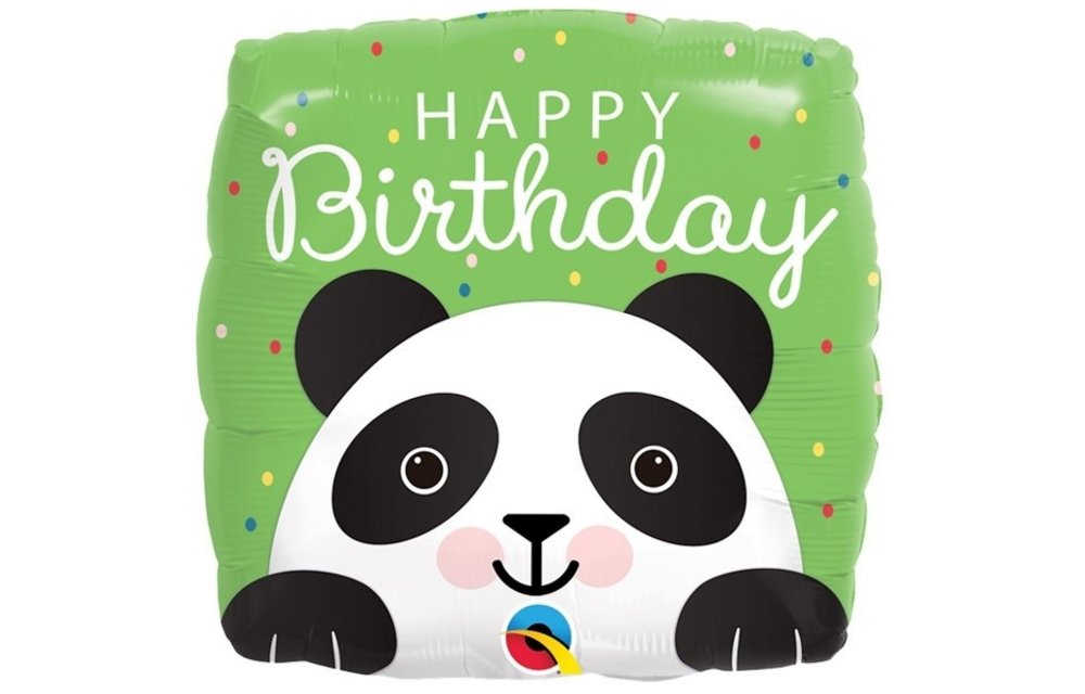 Square Birthday Panda - 18 inch - Qualatex
