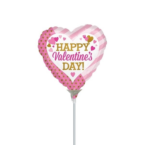 MICRO - HEART Valentine's Day - Pink & Gold - 9 inch - 2 stuks - leeg