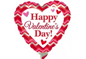 MICROFOIL - HEART Valentine's Day - Chevron - 9 inch - Anagram