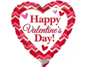 MICRO - HEART Valentine's Day Chevron - 9 inch - Anagram