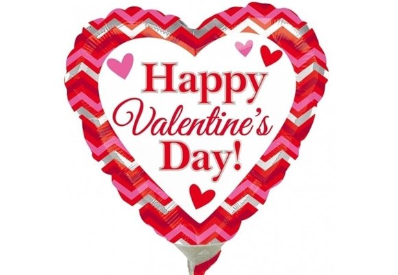 MICROFOIL - HEART Valentine's Day - Chevron - 9 inch - Anagram