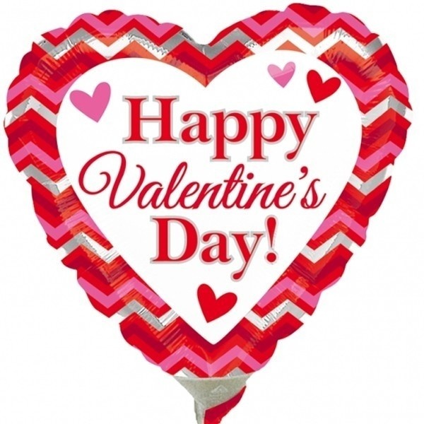 MICROFOIL - HEART Valentine's Day - Chevron - 9 inch - Anagram - Airfilled