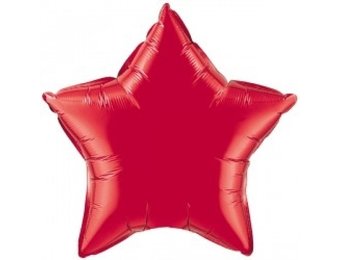 Star - Ruby Red - Q4"/10cm - 5 stuks