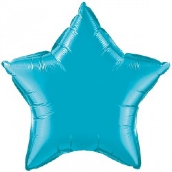 Star - Turquoise - 9 inch - 5 stuks - Qualatex