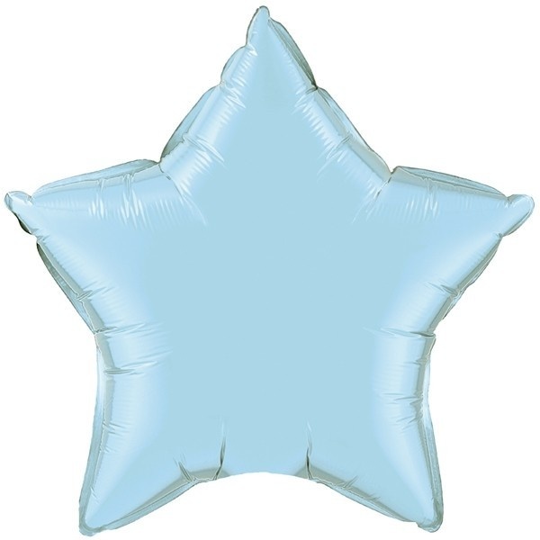 Star - Pearl Light Blue - 9 inch - Qualatex - 5 stuks