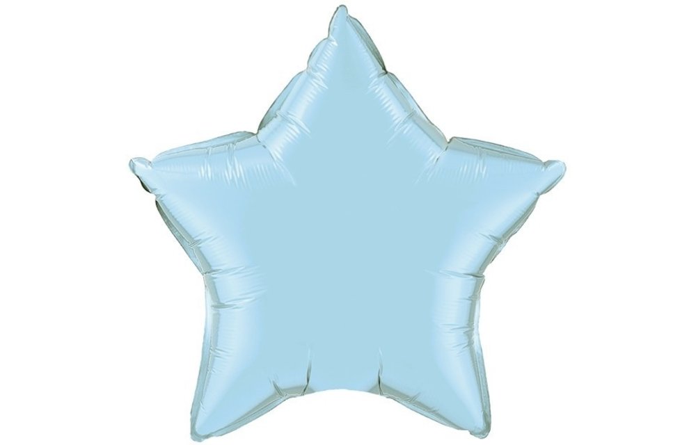 Star - Pearl Light Blue - 4 inch - Qualatex - 5 stuks