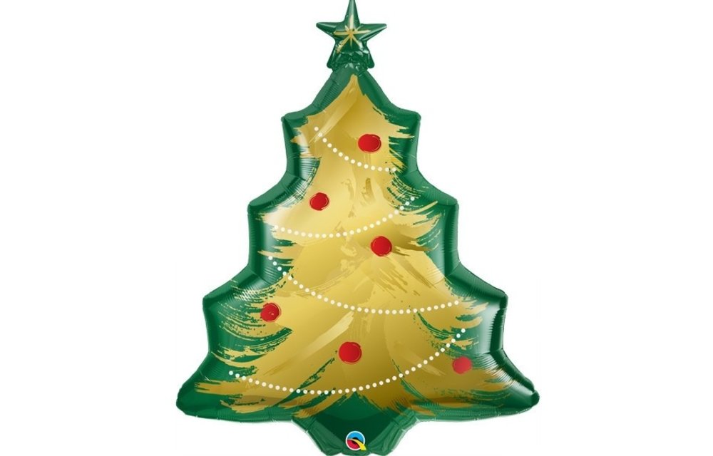 Christmas Tree Brushed Gold - 40 inch - Qualatex