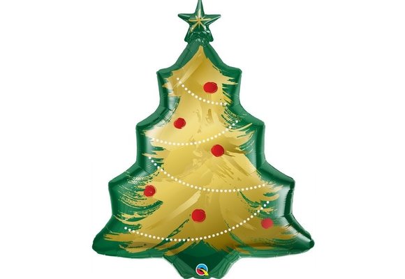 Christmas Tree Brushed Gold - 40 inch - Qualatex