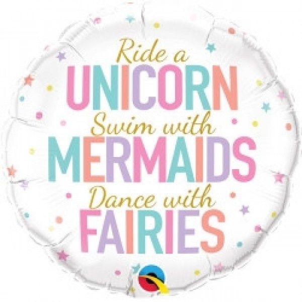 Unicorn / Mermaids / Fairies - 18 inch - Qualatex