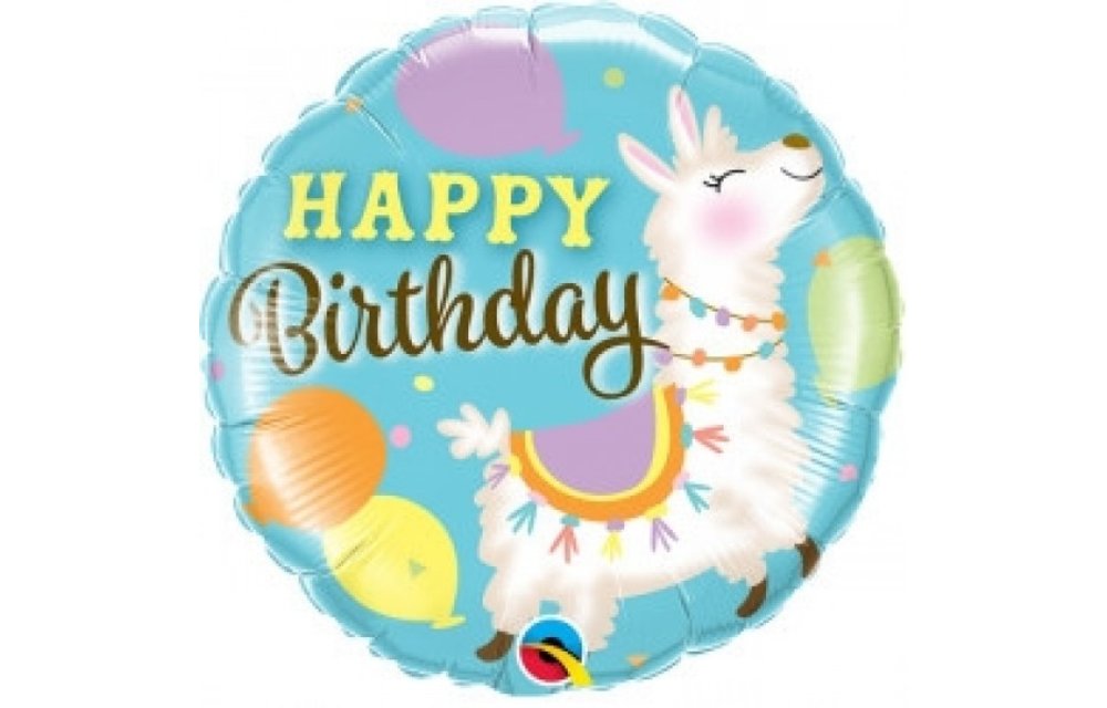Birthday - Lama - 18 inch - Qualatex