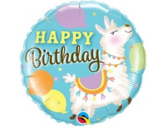 Birthday - Lama - 18 inch - Qualatex