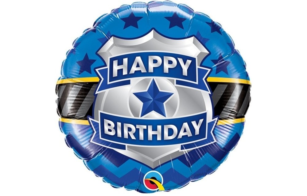 Birthday - Police Badge - 18 inch - Qualatex