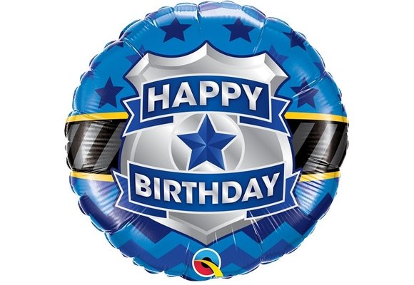 Birthday - Police Badge - 18 inch - Qualatex