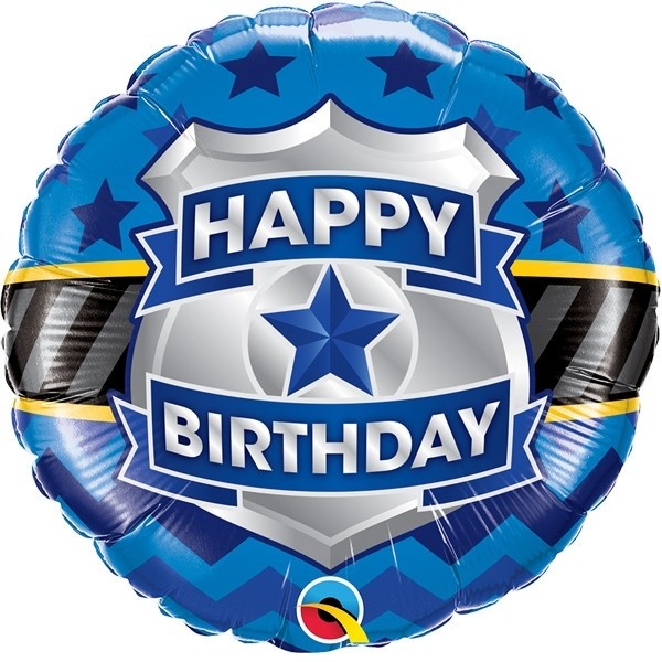 Birthday - Police Badge - 18 inch - Qualatex