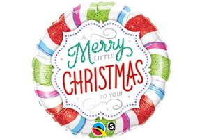 Merry Little Christmas Holographic - Q18"/45cm