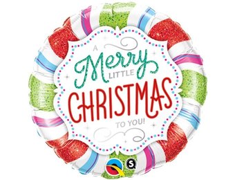 Merry Little Christmas Holographic - Q18"/45cm