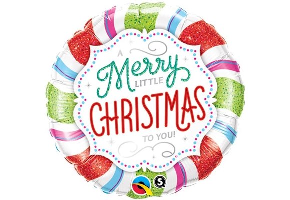 Merry Little Christmas Holographic - 18 inch - Qualatex
