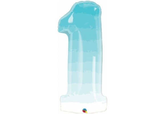 SALE > Cijfer 1 Blue Ombre - Q38"/96cm