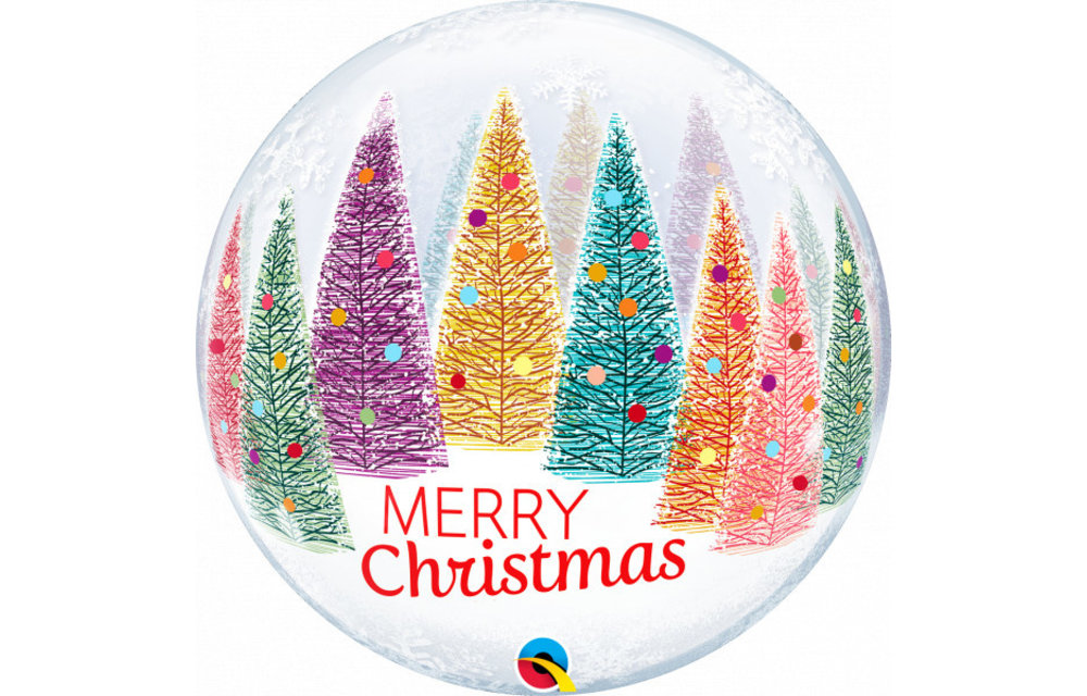 BUBBLE Christmas Trees & Snowflakes - 22 inch - Qualatex