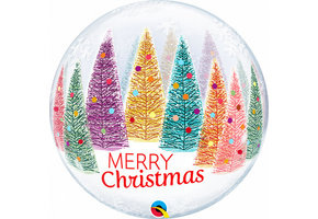 BUBBLE Christmas Trees & Snowflakes - 22 inch - Qualatex