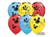 Q.11 - Mickey Mouse - Yellow, Red & Pale Blue - 25 Stuks