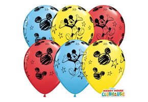 Q.11 - Mickey Mouse - Yellow, Red & Pale Blue - 25 Stuks