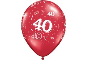 Q.11 - Cijfer - 40 - Ruby Red - 25 Stuks