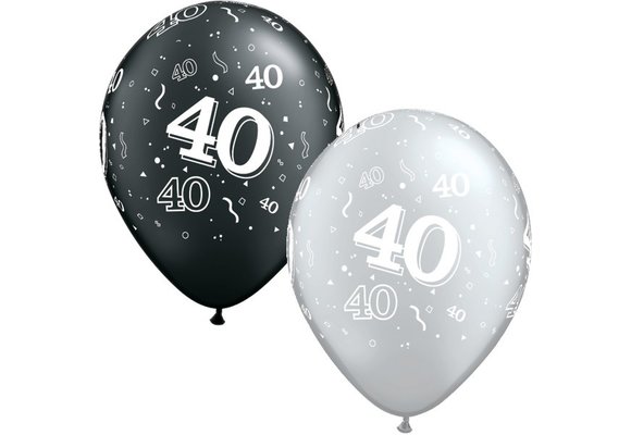 Q.11 - Cijfer 40 - Pearl Onyx Black & Silver - 25 Stuks