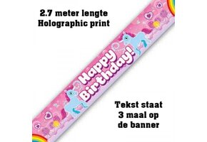 Banner 2.7m - Unicorn Rainbow Birthday