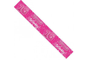 Banner 2.7m - 16th Birthday Fuchsia