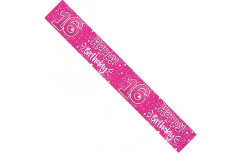 Banner 2.7m - 16th Birthday Fuchsia