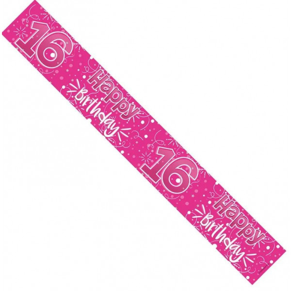 Banner 2.7m - 16th Birthday Fuchsia