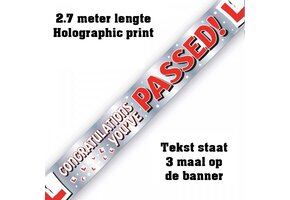 SALE > Banner 2.7m - Rijbewijs > Congratulations You've Pass