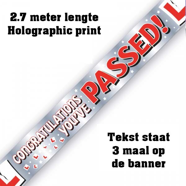 Banner 2.7m - Rijbewijs > Congratulations You've Passed