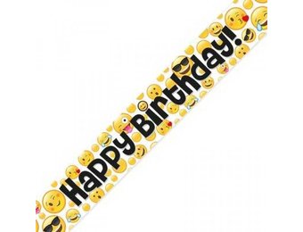 Banner 2.7m - Emoji Birthday