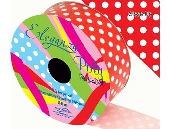 Lint Polka Dot Red - 50mm x 50m