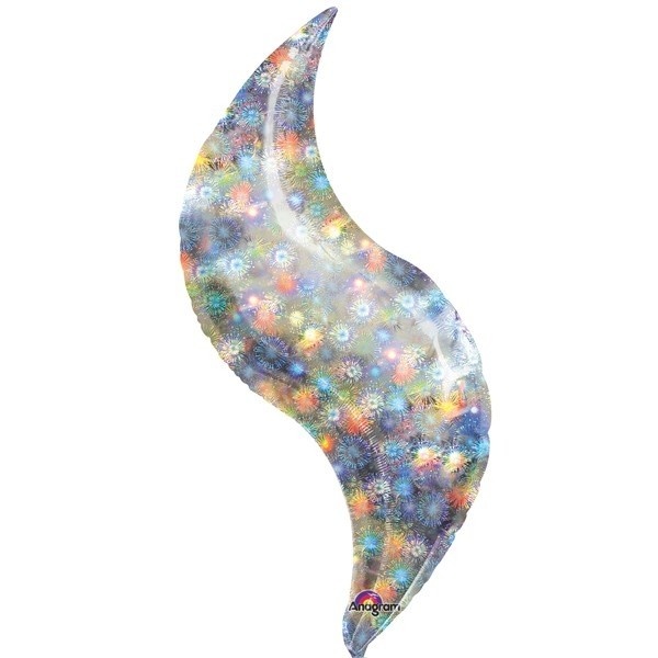 Curves Holographic Fireworks - 28"/71cm