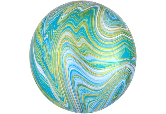 ORBZ - Marblez Green & Blue - A38cm x 40cm