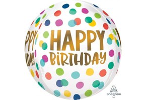 ORBZ - Happy Birthday Dots - A38cm x 40cm