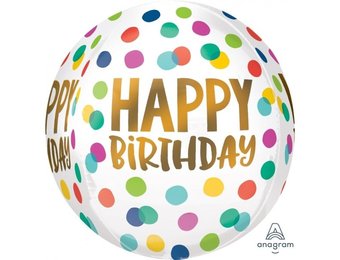 ORBZ - Happy Birthday Dots - 38cm x 40cm - Anagram