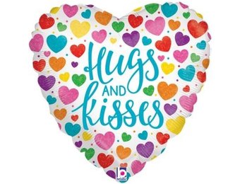 Heart Hugs & Kisses Holographic - O18"/45cm