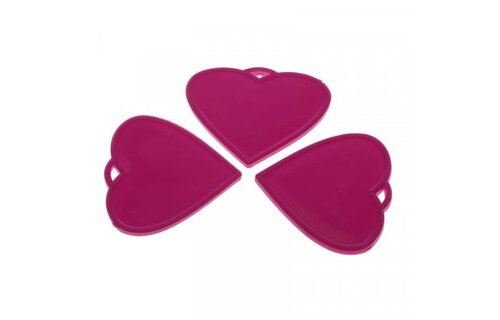 SALE > Balloon Weights - Heart - Fuchsia - 10 Gram - 50 stuks