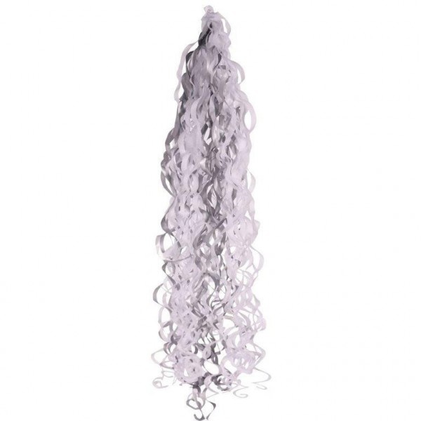 Twirlz / Tassle - Metallic Silver/White