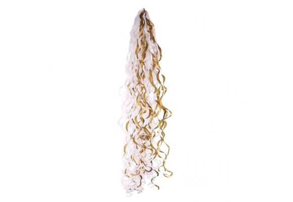Twirlz / Tassle - Metallic Gold/White